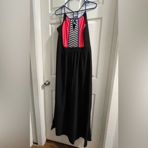 City Chic Black and Pink Maxi Dress